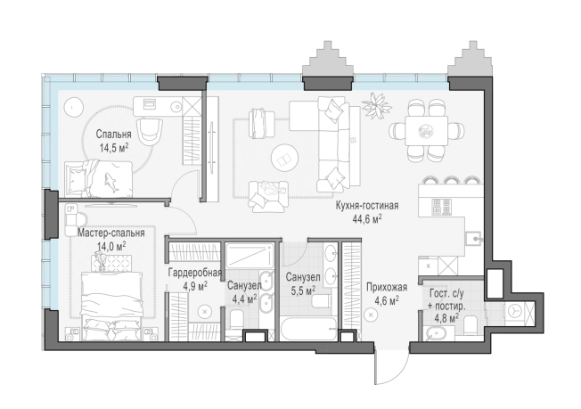 Купить квартиру на улице Электрический переулок в Москве. Вариант № 168979, 0, площадь - квм, цена 145090000 рублей
