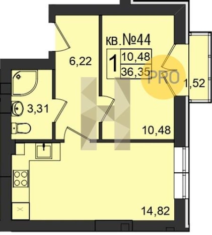 Купить квартиру в новостройках в Светлогорске. Вариант № 101315, 0, площадь -  квм, цена 9172800 рублей