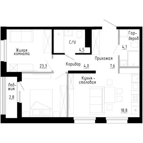 Купить квартиру в ЖК "7Я" в Владивостоке. Вариант № 9768527, 0, площадь -  квм, цена 13886600 рублей