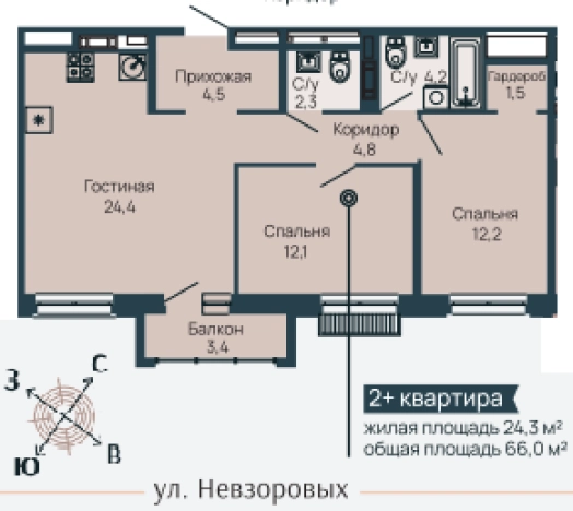 Купить квартиру в ЖК Клубный Дом "Резиденция" в Нижнем Новгороде. Вариант № 85515, 0, площадь -  квм, цена 18198000 рублей