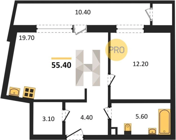 Купить однокомнатную квартиру в Микрорайоне 2-й, Северо-Западный жилой район в Ижевске. Вариант № 73107, 0, площадь -  квм, цена 5298350 рублей