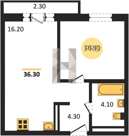 Купить однокомнатную квартиру в ЖК Город Оружейников в Удмуртской Республике. Вариант № 68767, 0, площадь -  квм, цена 2691080 рублей