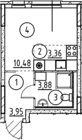 Купить квартиру в новостройках у метро Пролетарская в Ленинградской области. Вариант № 6897893, 0, площадь -  квм, цена 4256660 рублей