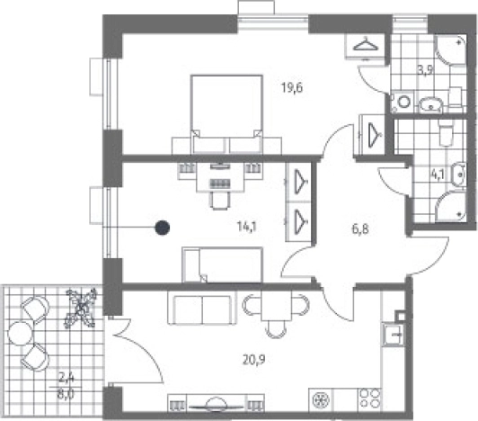 Купить квартиру у метро Приморская в Санкт-Петербурге. Вариант № 7265894, 0, площадь - квм, цена 25574000 рублей