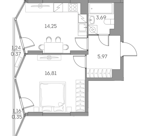 Купить квартиру в ЖК Аквилон Beside 2.0 в Москве. Вариант № 842232, 0, площадь - квм, цена 17389882.0000 рублей
