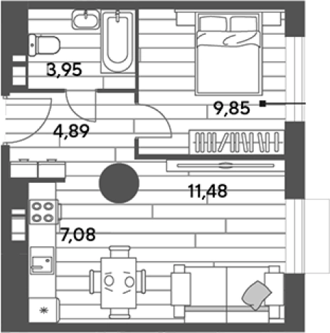 Купить двухкомнатную квартиру у метро Медведково в Ивантеевке. Вариант № 109390, 0, площадь -  квм, цена 6415344 рублей