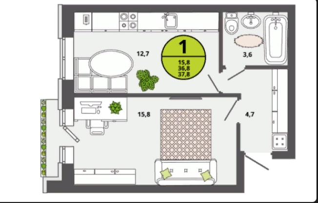 Купить квартиру в ЖК "Северная Мыза" в Тульской области. Вариант № 73648, 0, площадь -  квм, цена 3155600 рублей