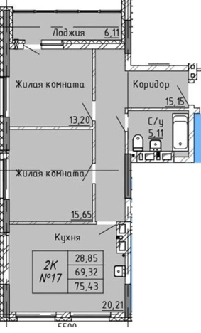 Купить двухкомнатную квартиру в новостройках в Новосибирске. Вариант № 84000, 0, площадь -  квм, цена 10050000 рублей