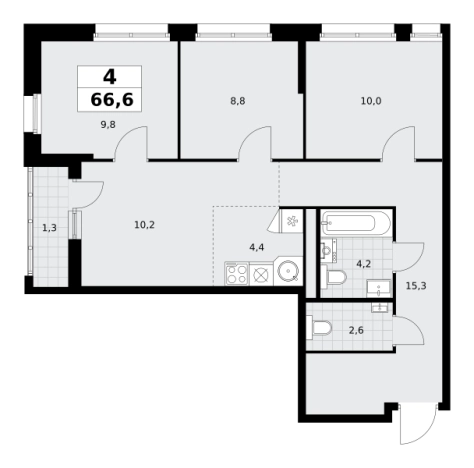 Купить квартиру в ЖК Родные кварталы в Москве. Вариант № 253018, 0, площадь -  квм, цена 19652994 рублей