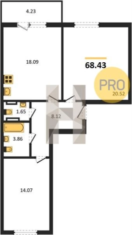 Купить квартиру в новостройках в Калининграде. Вариант № 95799, 0, площадь -  квм, цена 10900899 рублей