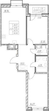 Купить трехкомнатную квартиру в новостройках в ЖК RESPECT в Санкт-Петербурге. Вариант № 6669093, 0, площадь -  квм, цена 21723886 рублей