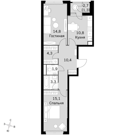 Купить квартиру в ЖК Sky Garden в Москве. Вариант № 9467796, 0, площадь -  квм, цена 32534640 рублей