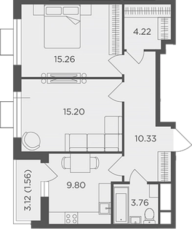 Купить двухкомнатную квартиру в Одинцове. Вариант № 114163, 0, площадь -  квм, цена 17180000 рублей