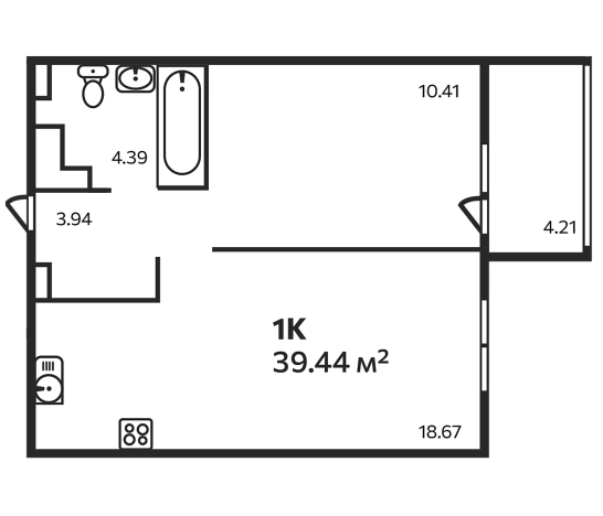 Купить однокомнатную квартиру в Микрорайоне Центральный, Выборг в Выборге. Вариант № 7828131, 0, площадь -  квм, цена 5718800 рублей