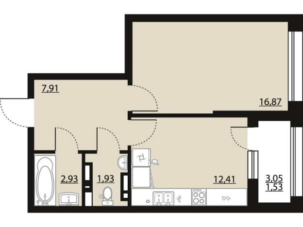 Купить квартиру в новостройках в ЖК Бунин в Воронеже. Вариант № 120333, 0, площадь -  квм, цена 6931665 рублей