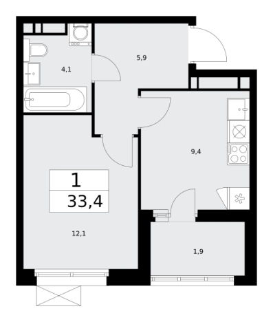 Купить однокомнатную квартиру в ЖК Скандинавия в Москве. Вариант № 144245, 0, площадь -  квм, цена 19210010 рублей
