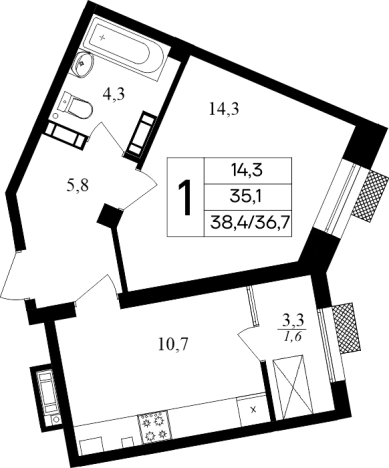 Купить однокомнатную квартиру в Севастополе. Вариант № 9283672, 1, площадь -  квм, цена 13440000 рублей