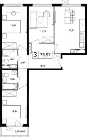 Купить многокомнатную квартиру в Микрорайоне Купелинка, деревня Сапроново в Московской области. Вариант № 5833684, 0, площадь -  квм, цена 13638669 рублей