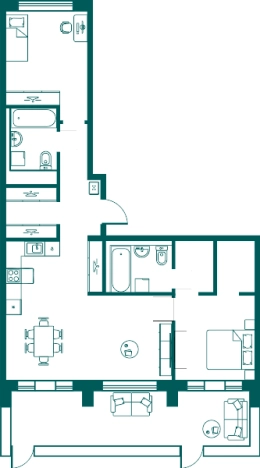 Купить трехкомнатную квартиру в Одинцове. Вариант № 144794, 0, площадь -  квм, цена 14324458 рублей