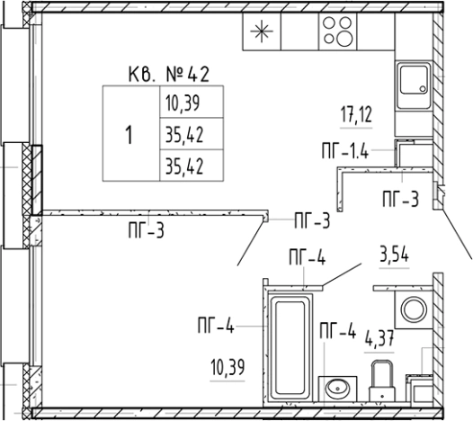 Купить двухкомнатную квартиру в новостройках в ЖК PlUS Пулковский в Санкт-Петербурге. Вариант № 5587225, 0, площадь -  квм, цена 7420490 рублей