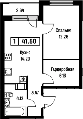 Купить квартиру на улице Екатерининская в Мурине. Вариант № 8062132, 0, площадь -  квм, цена 7425320 рублей