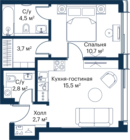Купить однокомнатную квартиру в новостройках у метро Мякинино в Москве. Вариант № 150176, 0, площадь -  квм, цена 23995041 рублей