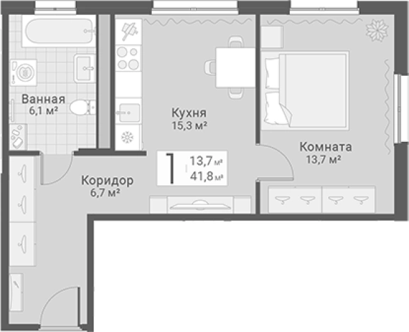 Купить однокомнатную квартиру в ЖК Руднева, 15 в Санкт-Петербурге. Вариант № 7603702, 0, площадь -  квм, цена 11250000 рублей