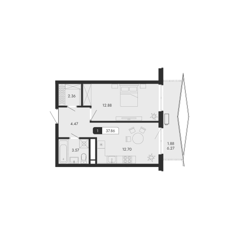 Купить квартиру в новостройках в Республике Крым. Вариант № 155521, 0, площадь -  квм, цена 19617314 рублей