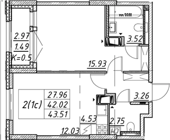 Купить двухкомнатную квартиру в новостройках в ЖК Цивилизация на Неве в Санкт-Петербурге. Вариант № 7851078, 0, площадь -  квм, цена 15797393 рублей