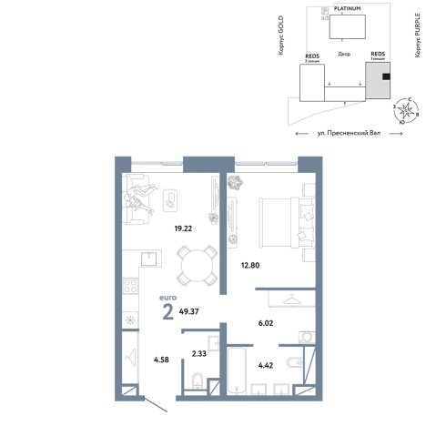 Купить двухкомнатную квартиру в ЖК Republic в Москве. Вариант № 10442433, 0, площадь -  квм, цена 56653800 рублей
