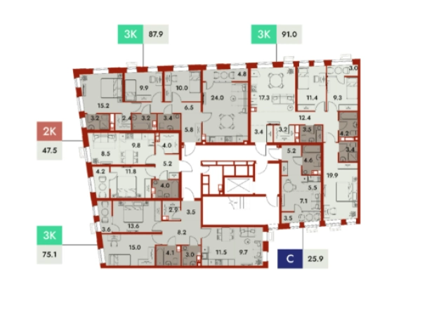 Купить квартиру в ЖК N1 Первый дом в Нижнем в Нижнем Новгороде. Вариант № 107079, 1, площадь -  квм, цена 13112668 рублей
