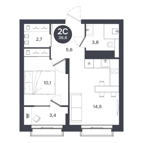 Купить двухкомнатную квартиру в Микрорайоне Лесоперевалка, Ленинский район в Новосибирске. Вариант № 9934429, 0, площадь -  квм, цена 7747000 рублей