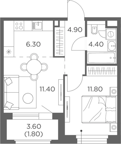 Купить двухкомнатную квартиру в ЖК Белый Град в Мытищах. Вариант № 206375, 0, площадь -  квм, цена 9900066 рублей