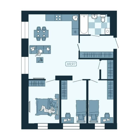 Купить четырехкомнатную квартиру в Приморском крае. Вариант № 5460062, 0, площадь -  квм, цена 11803939 рублей