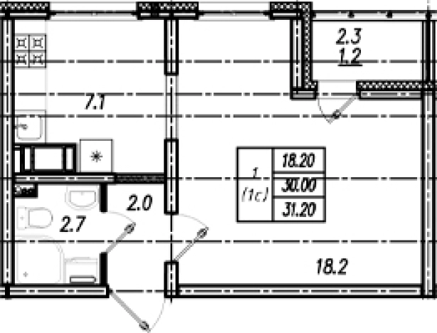 Купить однокомнатную квартиру на улице Муринская дорога в Санкт-Петербурге. Вариант № 9635469, 0, площадь -  квм, цена 5430984 рублей