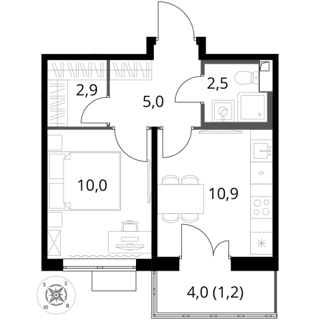 Купить квартиру в ЖК 1-й Шереметьевский в Химках. Вариант № 9825329, 0, площадь -  квм, цена 12034750 рублей
