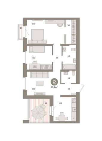 Купить квартиру в районе Метрогородок в Москве. Вариант № 125810, 0, площадь -  квм, цена 26780000 рублей