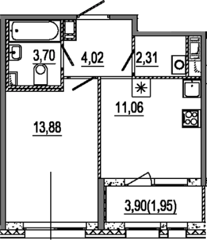 Купить однокомнатную квартиру в районе Московский в Санкт-Петербурге. Вариант № 6641190, 0, площадь -  квм, цена 15875600 рублей