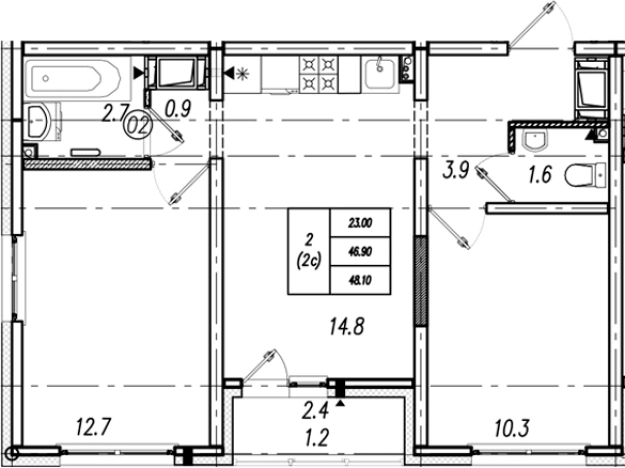 Купить квартиру в новостройках на улице Муринская дорога в Санкт-Петербурге. Вариант № 9635282, 0, площадь -  квм, цена 8427264 рублей