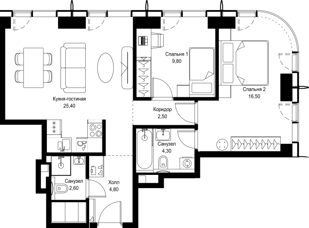 Купить двухкомнатную квартиру у метро Мякинино в Москве. Вариант № 5232584, 0, площадь -  квм, цена 25688743 рублей