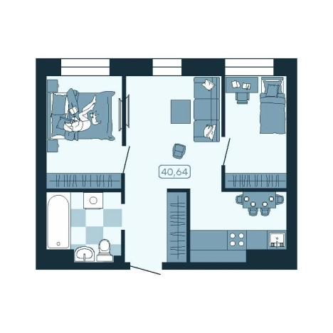 Купить двухкомнатную квартиру в новостройках в Приморском крае. Вариант № 5460227, 0, площадь - квм, цена 7326720 рублей