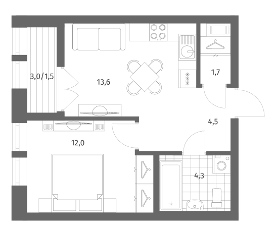 Купить квартиру в ЖК NEWПИТЕР в Ленинградской области. Вариант № 5258136, 0, площадь -  квм, цена 7116000 рублей