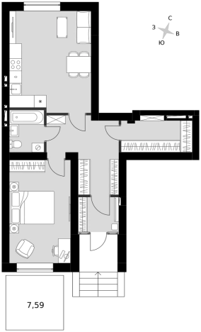 Купить двухкомнатную квартиру в Апрелевке. Вариант № 9891443, 0, площадь -  квм, цена 15710112 рублей