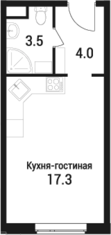 Купить Студию в ЖК Дом в Малаховке в Московской области. Вариант № 131749, 0, площадь - квм, цена 5035577 рублей