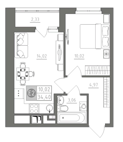 Купить квартиру в новостройках в ЖК Пряничная слобода в Туле. Вариант № 72874, 0, площадь -  квм, цена 3817368 рублей