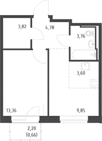 Купить двухкомнатную квартиру в ЖК Живи! В Рыбацком в Санкт-Петербурге. Вариант № 9110018, 0, площадь -  квм, цена 8347585 рублей