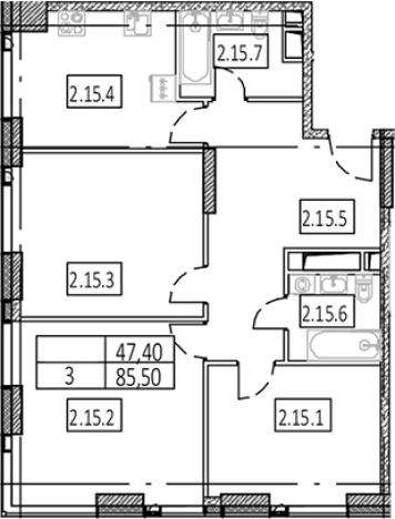 Купить квартиру в ЖК Мираполис в Москве. Вариант № 85189, 0, площадь - квм, цена 24709500 рублей