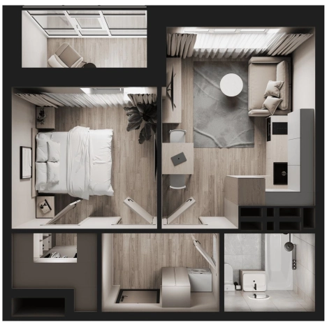 Купить однокомнатную квартиру на улице Гоголя в Приморском крае. Вариант № 6058854, 2, площадь -  квм, цена 7700000 рублей