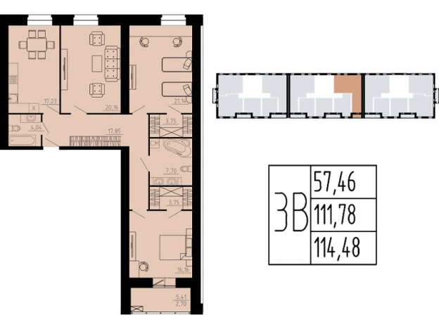 Купить квартиру в новостройках в ЖК Жилой комплекс "Ампир" в Пензе. Вариант № 117796, 0, площадь -  квм, цена 13062800 рублей