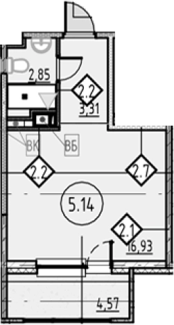 Купить Студию в новостройках у метро Обухово в Санкт-Петербурге. Вариант № 4163682, 0, площадь -  квм, цена 6480040 рублей